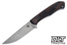 Goathead Knives Hunter 3.5 - Ironwood - Gunstock Checkering Pattern - Sandblasted Stonewash MagnaCut Blade #8