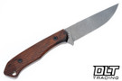 Goathead Knives Hunter 3.5 - Ironwood - Gunstock Hatch Pattern - Sandblasted Stonewash MagnaCut Blade #3
