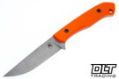 Goathead Knives Hunter 3.5 - Orange G-10 - Hatch Pattern - Sandblasted Stonewash MagnaCut Blade
