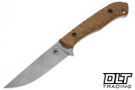 Goathead Knives Hunter 3.5 - Coyote G-10 - Rock Pattern - Sandblasted Stonewash MagnaCut Blade