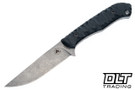 Goathead Knives Hunter 3.5 - Black G-10 - Rock Pattern - Sandblasted Stonewash MagnaCut Blade