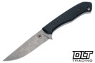 Goathead Knives Hunter 3.5 - Black G-10 - Hatch Pattern - Sandblasted Stonewash MagnaCut Blade