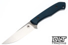 Goathead Knives Hunter 3.5 - Blue Paper Micarta - Satin Bevel MagnaCut Blade