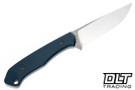 Goathead Knives Hunter 3.5 - Blue Paper Micarta - Satin Bevel MagnaCut Blade