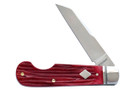 RoseCraft Elk River Easy Open Jack - Red Jigged Bone - Satin 14C28N Lambsfoot Blade
