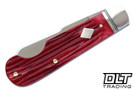 RoseCraft Elk River Easy Open Jack - Red Jigged Bone - Satin 14C28N Lambsfoot Blade