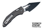 Microtech Mini Stitch Ram-Lok - Natural Clear Frag Handle - Black Blade - 169MRL-1FRNC