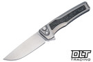 MachineWise Sonora - Zirblast Titanium - Green Carbon Inlay - Zirblast Clip & Bolster - Stonewash S90V Blade - 011