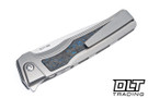 MachineWise Sonora - Zirblast Titanium - Blue Carbon Inlay - Stonewash S90V Blade - 062