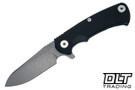 Hinderer Project X Sheepsfoot MagnaCut - Battle Blue Anodized Titanium - Working Finish Blade - Black G-10