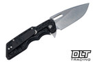Attn2Detail Mark 1 Medium - Blackwash Hammered Titanium - Stonewash Satin Drop Point MagnaCut