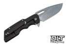 Attn2Detail Mark 1 Medium - Bronze Ano Contoured Double Divot Titanium - Stonewash Satin Drop Point MagnaCut