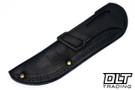 Bark River Custom Broadside CPM-154 - Black Elder Burl - Yellow Liners - Moasic Pins - Flat Grind