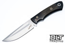 Bark River Custom Broadside CPM-154 Fuller - Jigged Buffalo - Black Liners - Moasic Pins - Hollow Grind