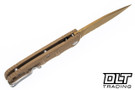 Boker Plus KALS - Desert Tan Textured Aluminum - Tan D2 Drop Point Blade