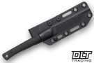 Reiff Drake - Full Flat Grind - Stonewashed MagnaCut Blade - Black Canvas Micarta
