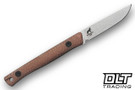 Reiff Drake - Full Flat Grind - Stonewashed MagnaCut Blade - Natural Canvas Micarta