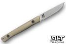 Reiff Drake - Full Flat Grind - Stonewashed MagnaCut Blade - OD Green G-10