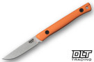 Reiff Drake - Full Flat Grind - Stonewashed MagnaCut Blade - Orange G-10