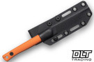 Reiff Drake - Full Flat Grind - Stonewashed MagnaCut Blade - Orange G-10