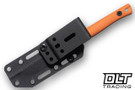 Reiff Drake - Full Flat Grind - Stonewashed MagnaCut Blade - Orange G-10