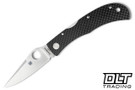 Spyderco Jess Horn Exclusive Carbon Fiber Handle - CPM Cru-Wear Full Flat Grind Satin Blade