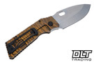 Medford TFF-1 Fat Daddy - Tumbled MagnaCut Blade - Bronze Predator Sculpted Titanium - Black Hardware - DLC Clip #1