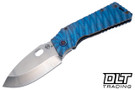 Medford TFF-1 Fat Daddy - Tumbled MagnaCut Blade - Blue Predator Sculpted Titanium - Flamed Hardware & Clip #1