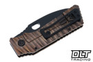 Medford TFF-1 Fat Daddy - DLC MagnaCut Blade - Rootbeer Lightning Sculpted Titanium - Black Hardware - DLC Clip #1