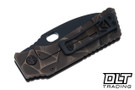 Medford TFF-1 Fat Daddy - DLC MagnaCut Blade - BB Bronze Stained Glass Sculpted Titanium - Black Hardware - DLC Clip #1