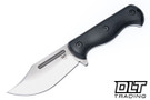 WTG V44C - K329 Satin Blade - Black Burlap Canvas Micarta - Black Carbon Fiber Kydex