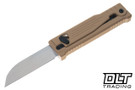 Reate EXO Performance - Tan Stripe Aluminum - Stonewashed & Satin Nitro-V Blades