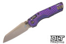 Microtech MSI Mini Ram-Lok - Royal Purple Frag Titanium - Bronze Accents - Bronzed Stonewashed Blade - Marfione Select - 210M-13FRMS5