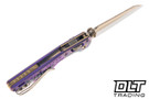 Microtech MSI Mini Ram-Lok - Royal Purple Frag Titanium - Bronze Accents - Bronzed Stonewashed Blade - Marfione Select - 210M-13FRMS5