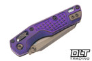 Microtech MSI Mini Ram-Lok - Royal Purple Frag Titanium - Bronze Accents - Bronzed Stonewashed Blade - Marfione Select - 210M-13FRMS5