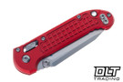 Microtech LUDT Ram-Lok T/E - Red Frag Handle - Stonewashed Blade - 1136RL-10FRRD