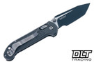 Microtech LUDT Ram-Lok T/E - Natural Clear Frag Handle - Black Blade - 1136RL-1FRNC