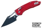 Microtech Mini Stitch Ram-Lok - Red Frag Handle - Black Blade - 169MRL-1FRRD