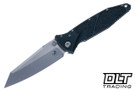 Microtech Socom Elite Warcom - Black Handle - Stonewashed Blade - Signature Series - 259-10S