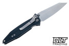 Microtech Socom Elite Warcom - Black Handle - Stonewashed Blade - Signature Series - 259-10S