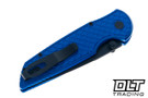 Pro-Tech TR-3 Integrity Manual - Relic Textured Blue Aluminum - Black DLC MagnaCut Blade