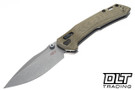 Zero Tolerance 0203GRM390 DuraLock - Olive Drab Micarta - Working Finish M390 Blade