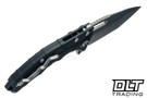 Heretic Martyr H057-2A - Black Polymer Chassis - Stonewash Tanto MagnaCut Blade