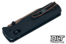 Vosteed Vombat - Black Aluminum - Copper Dune Zulu M390 Blade