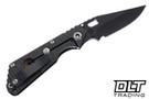 Strider SNG - Carbon Fiber & Flamed Titanium - Black DLC MagnaCut Bowie Blade