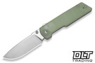Civivi Zygon C25035-1 - Natural G-10 - Blue Glow Liner - Satin Nitro-V Blade