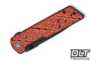 Civivi Zygon C25035-2 - Orange & Black Vortex Micarta - Black Stonewashed Nitro-V Blade
