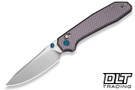 Civivi Elite Tessera CE26029-2 - Diamond Pattern Purple Aluminum - Satin S35VN Blade