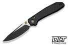 Civivi Elite Tessera CE26029-3 - Diamond Pattern Black Aluminum - Black Stonewashed Satin Flats S35VN Blade