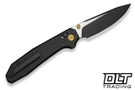 Civivi Elite Tessera CE26029-3 - Diamond Pattern Black Aluminum - Black Stonewashed Satin Flats S35VN Blade